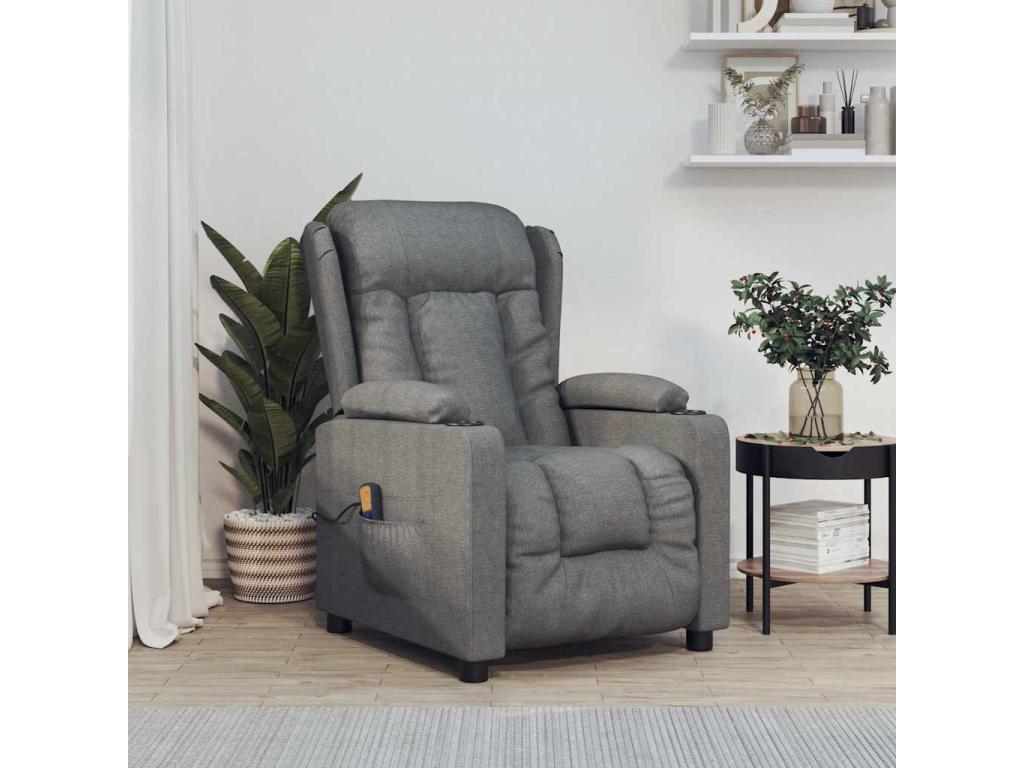 Sillón de masaje Tela gris oscuro