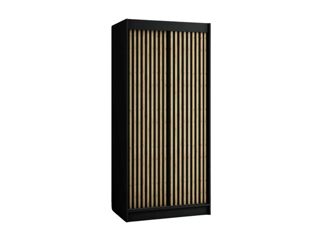 ARMARIO LAMELO 1 DE PUERTAS CORREDERAS 200/100/62 2 puertas (negro/negro/artisan)