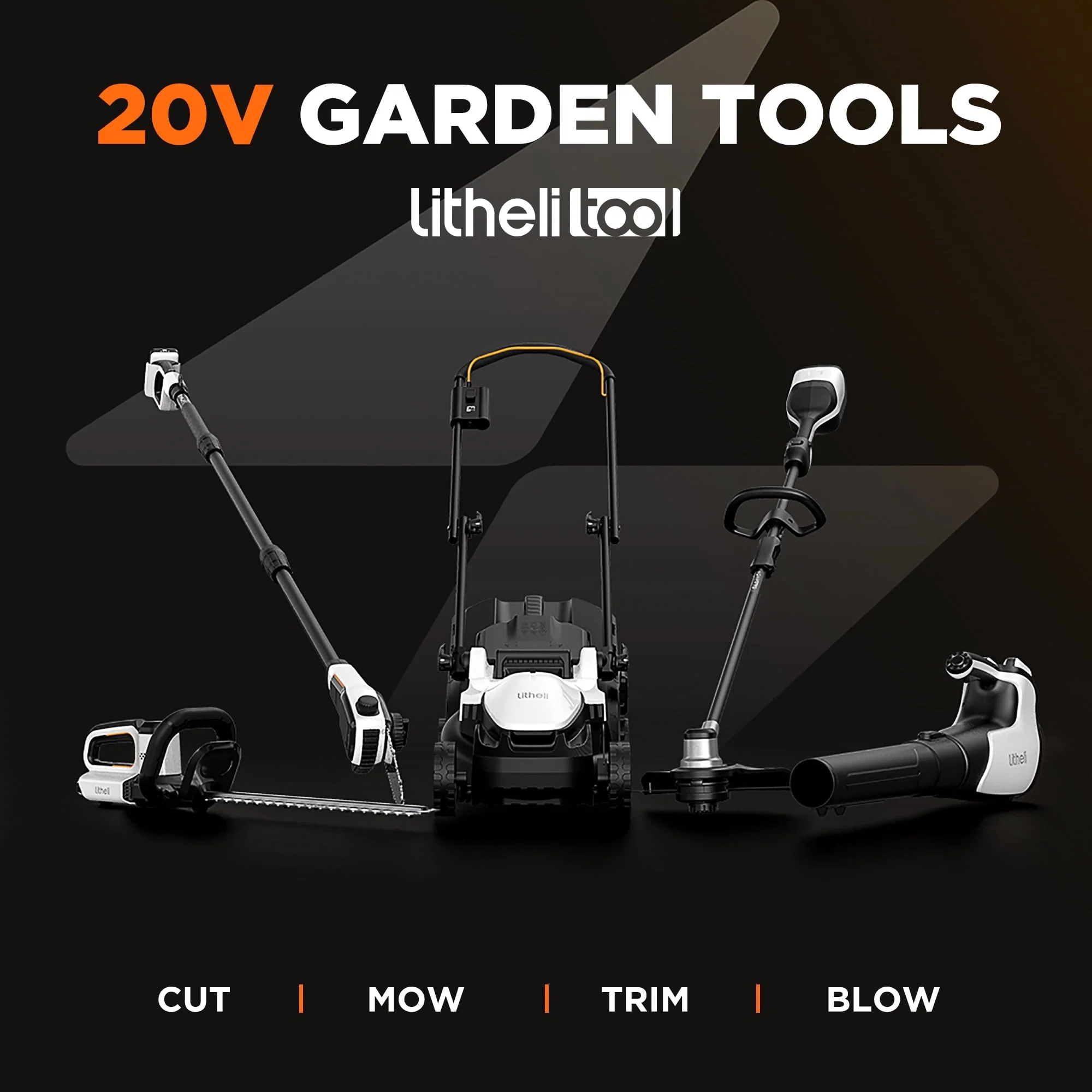 Litheli Cordless Lawn Mower 13 Inch, 5 Heights Adjustment, U20 Series 20V Electric Lawn Mowers for Garden With Brushless Motor, 4.0Ah Portable Battery Included - Image 8