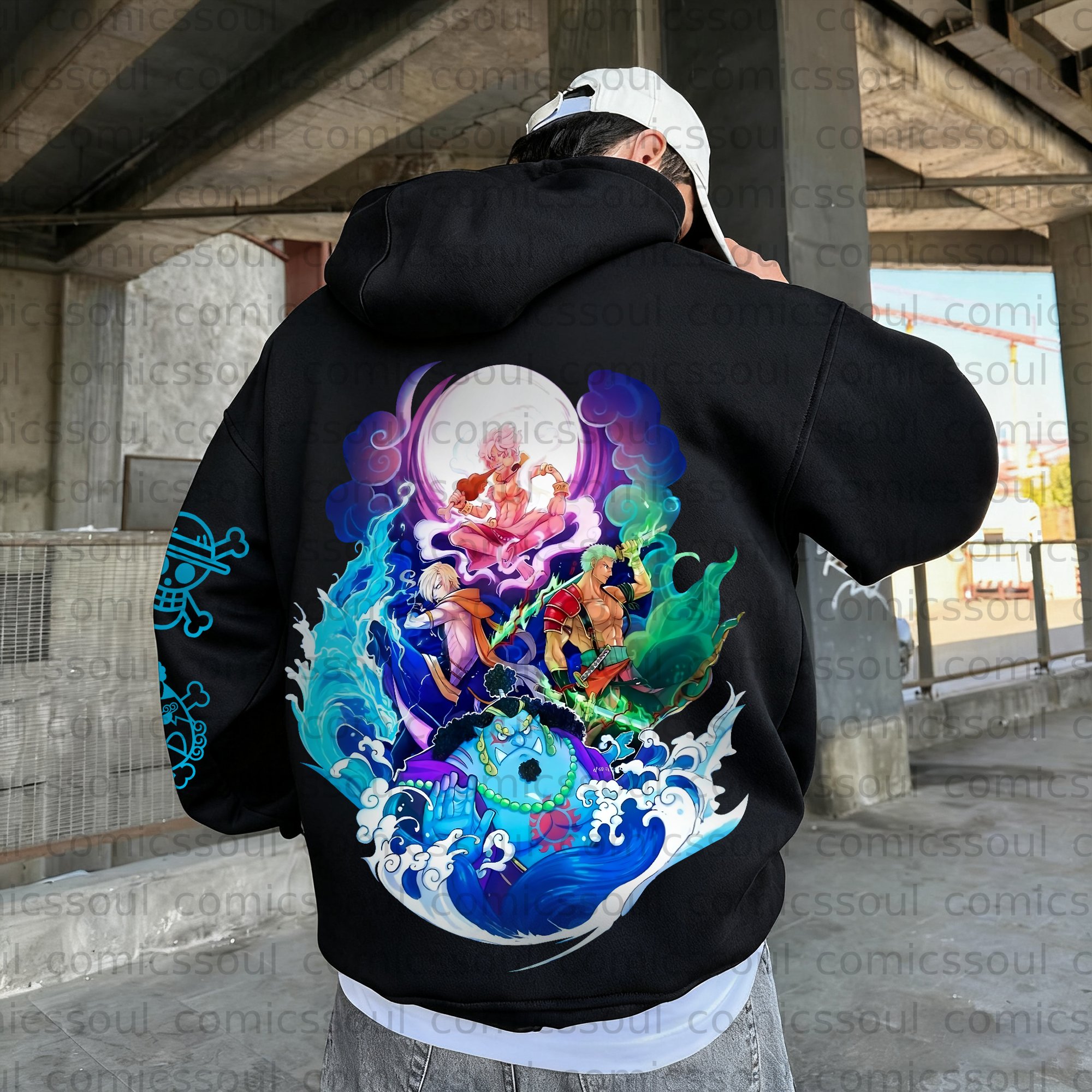 Unisex Anime Graphic Streetwear Wintage Plush Hoodie