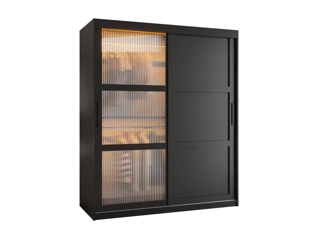 ARMARIO FLUTES 3 DE PUERTAS CORREDERAS 200/150/62 2 puertas (negro) 27502GACB