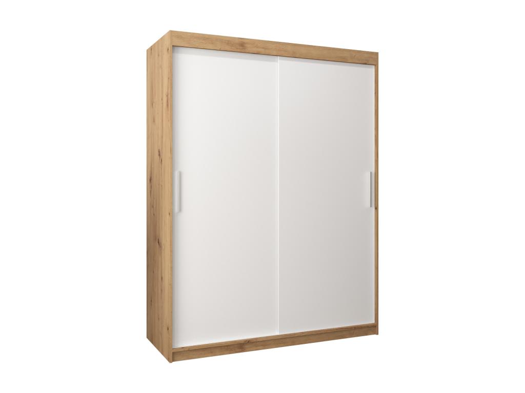Armario TOKYO de puertas correderas 200/150/62 2 puertas (artisan/blanco)