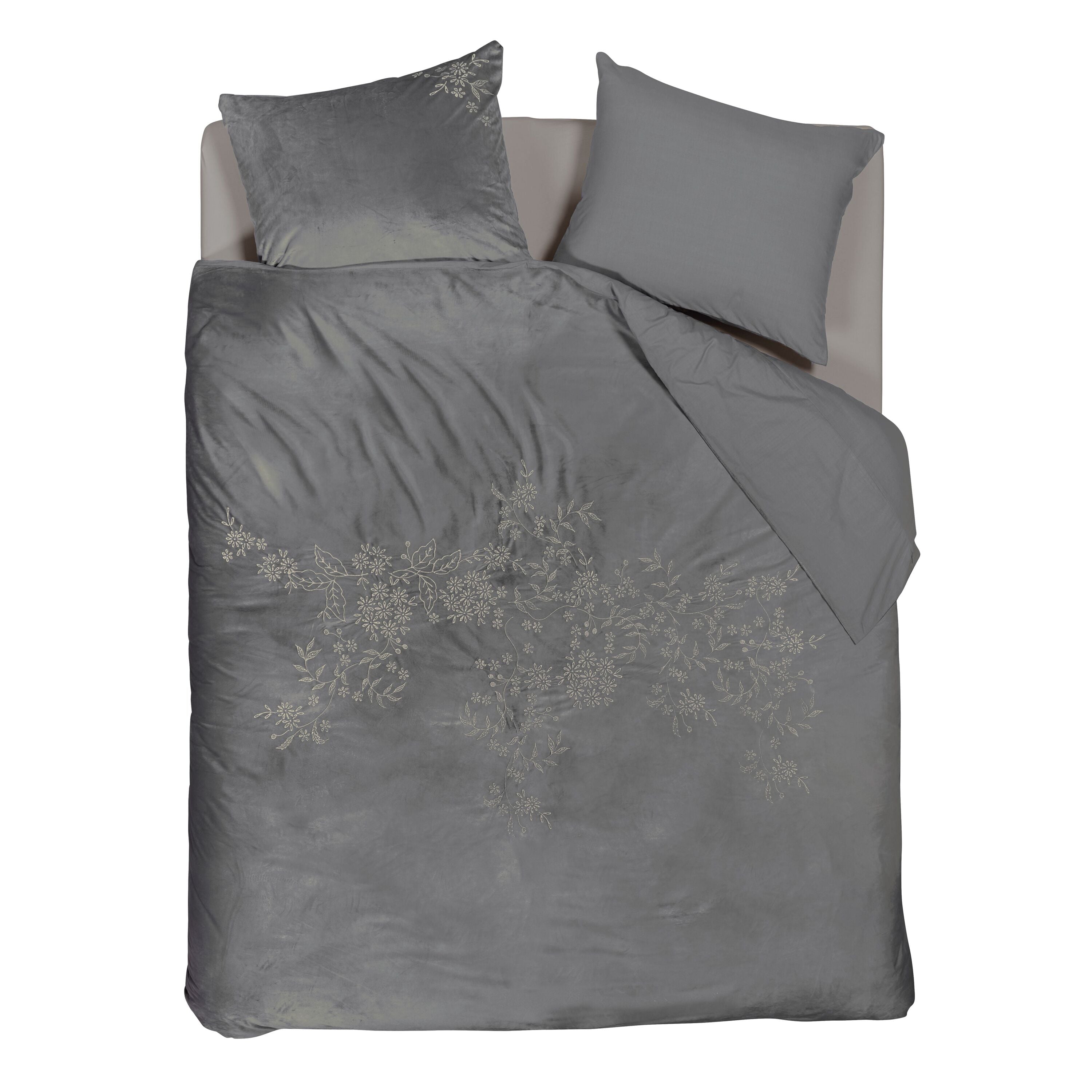 Beddinghouse Arya Grijs Dekbedovertrek 200 x 200/220 cm