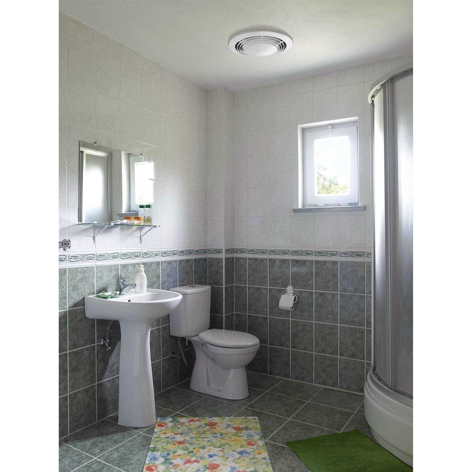 Nutone Bathroom Exhaust Fan With 110 CFM, 1500W Heater And 100W Light - QT9093WH - Image 3 Nutone Bathroom Exhaust Fan With 110 CFM, 1500W Heater And 100W Light - QT9093WH - Image 3