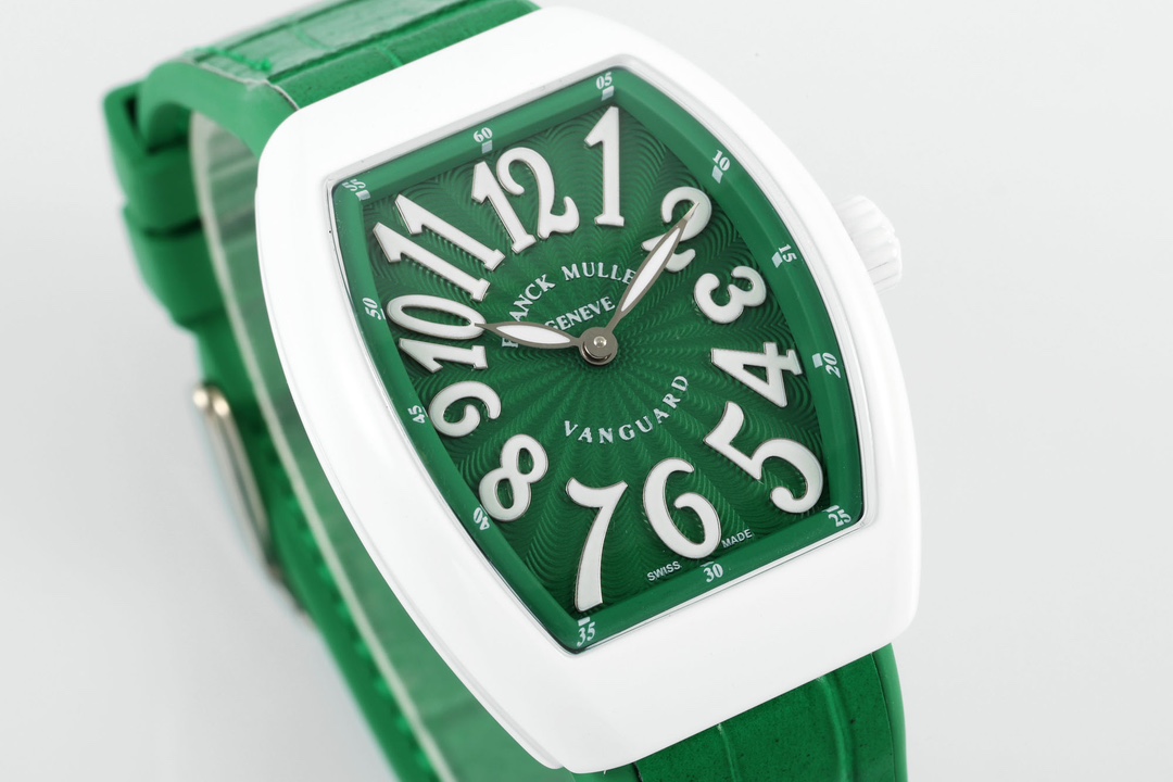 Franck Muller Women's Yacht Green Dial Leather Strap