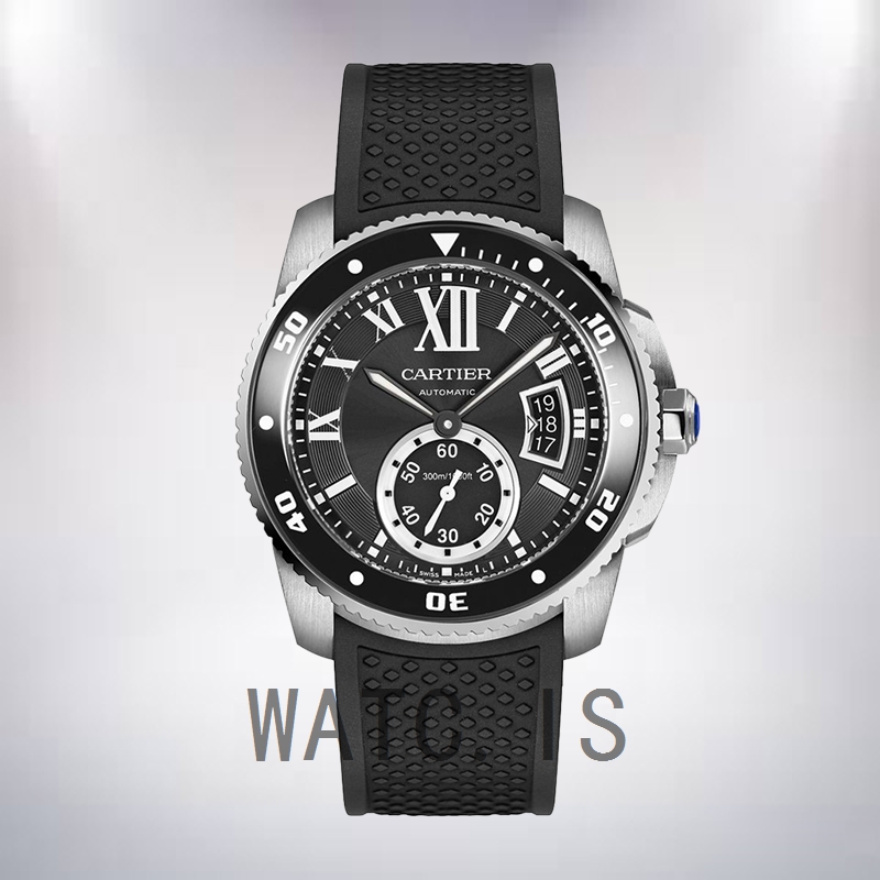 Cartier Calibre 42mm Men's W7100056 Rubber Band