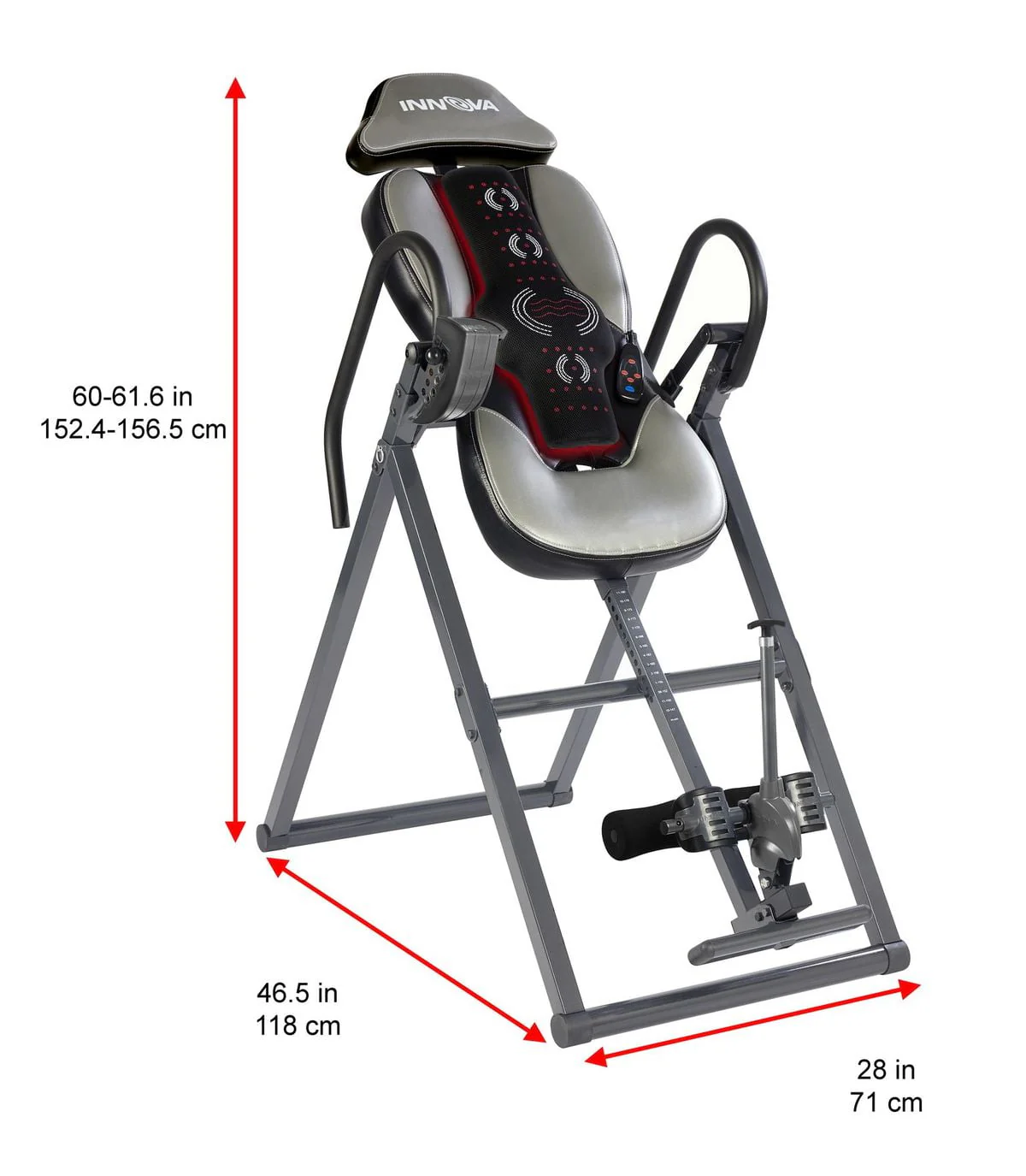 Innova ITM5950 Advanced Heat and Massage Therapeutic Inversion Table, , 300 lb Max Weight Capacity - Image 8