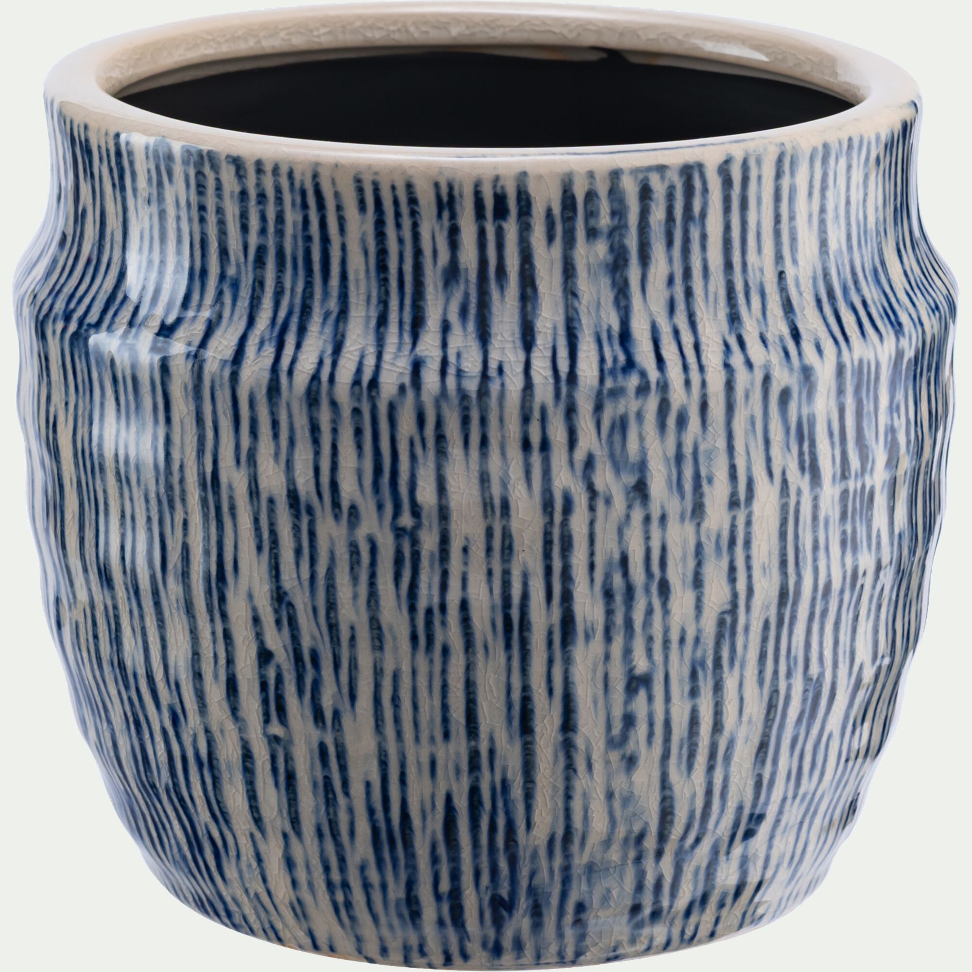 MARTHA - Cache-pot en argile D14,5cm - bleu