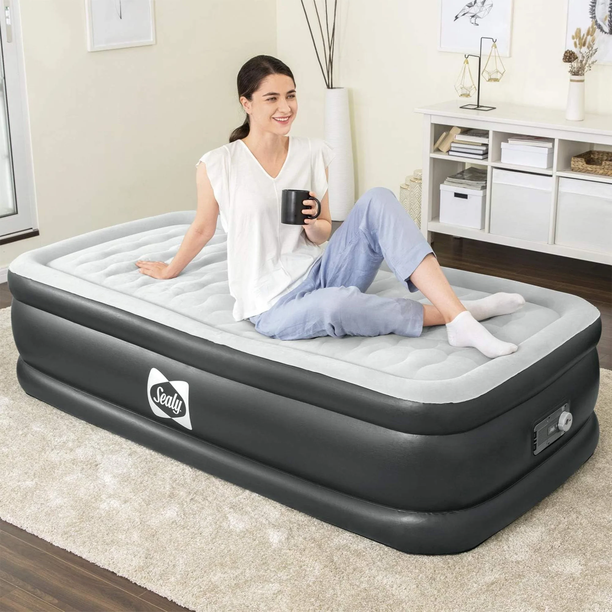 Sealy Tritech 20" Air Mattress Inflatable Bed Twin with Built-In AC Pump - Image 2