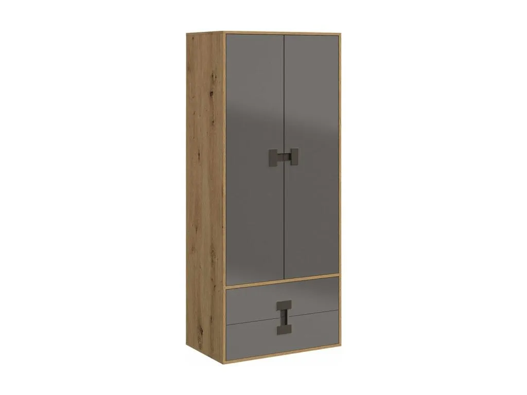 Armario Decocasaes N113 Decocasaes Artisan | Gris brillante 191x80x50cm Número de estantes - 3.00 10172uiqw