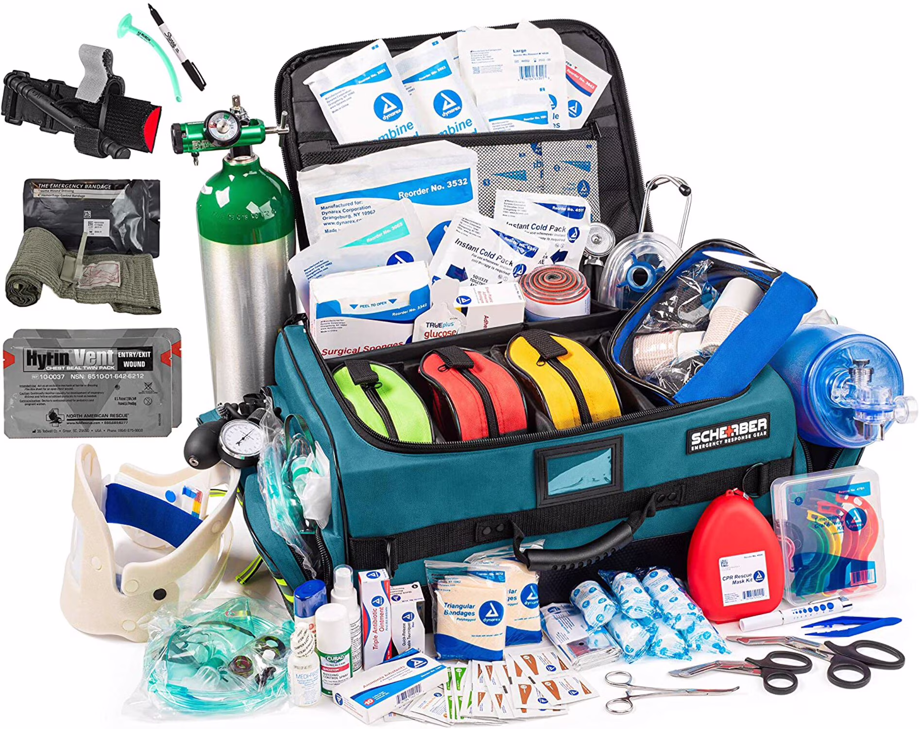 Scherber Ultimate First Responder Trauma kit O2 W/Bleeding Control - Fully Stocked - Image 3