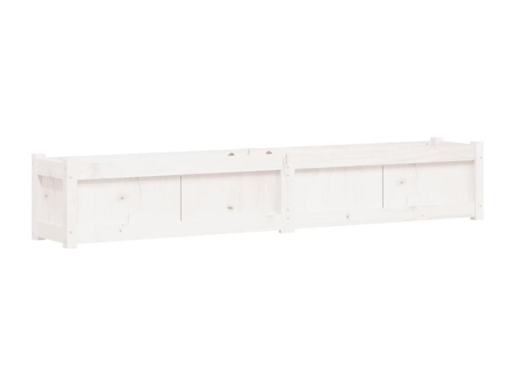 Decoratodo  madera maciza de pino blanca 180x31x31 cm