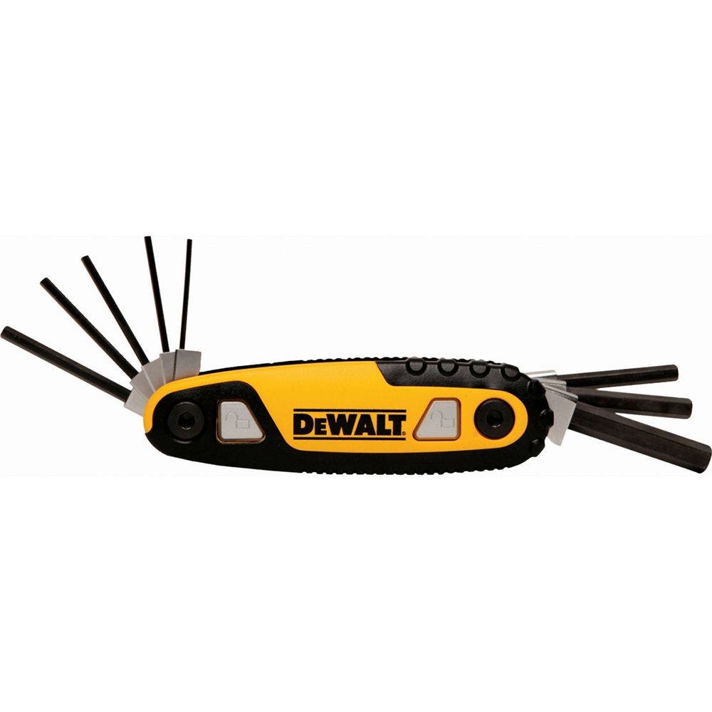 DEWALT Folding Hex Allen Key Set 8pc (SAE) DWHT70262M