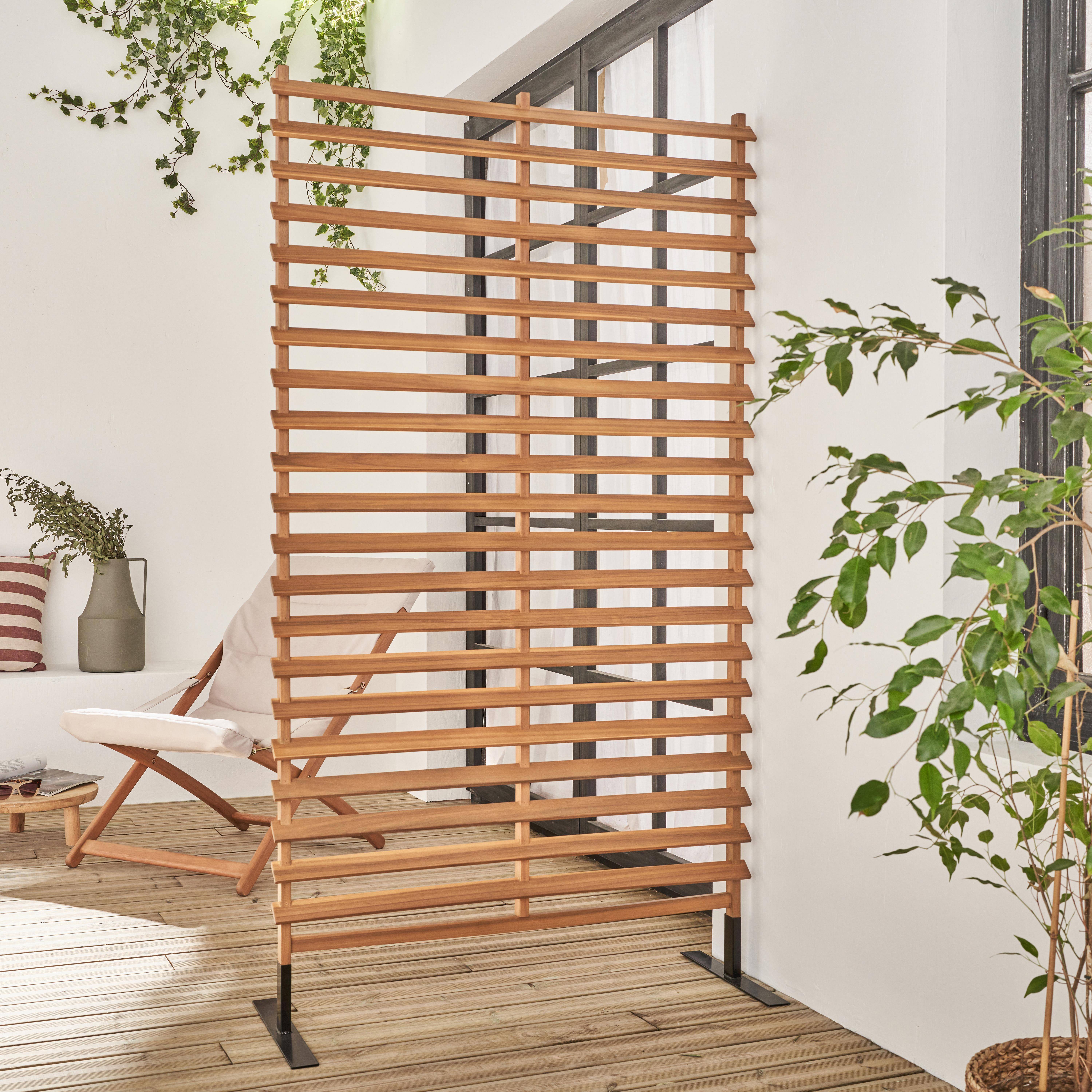 Parada - Biombo de madera para interior/exterior de 100cm