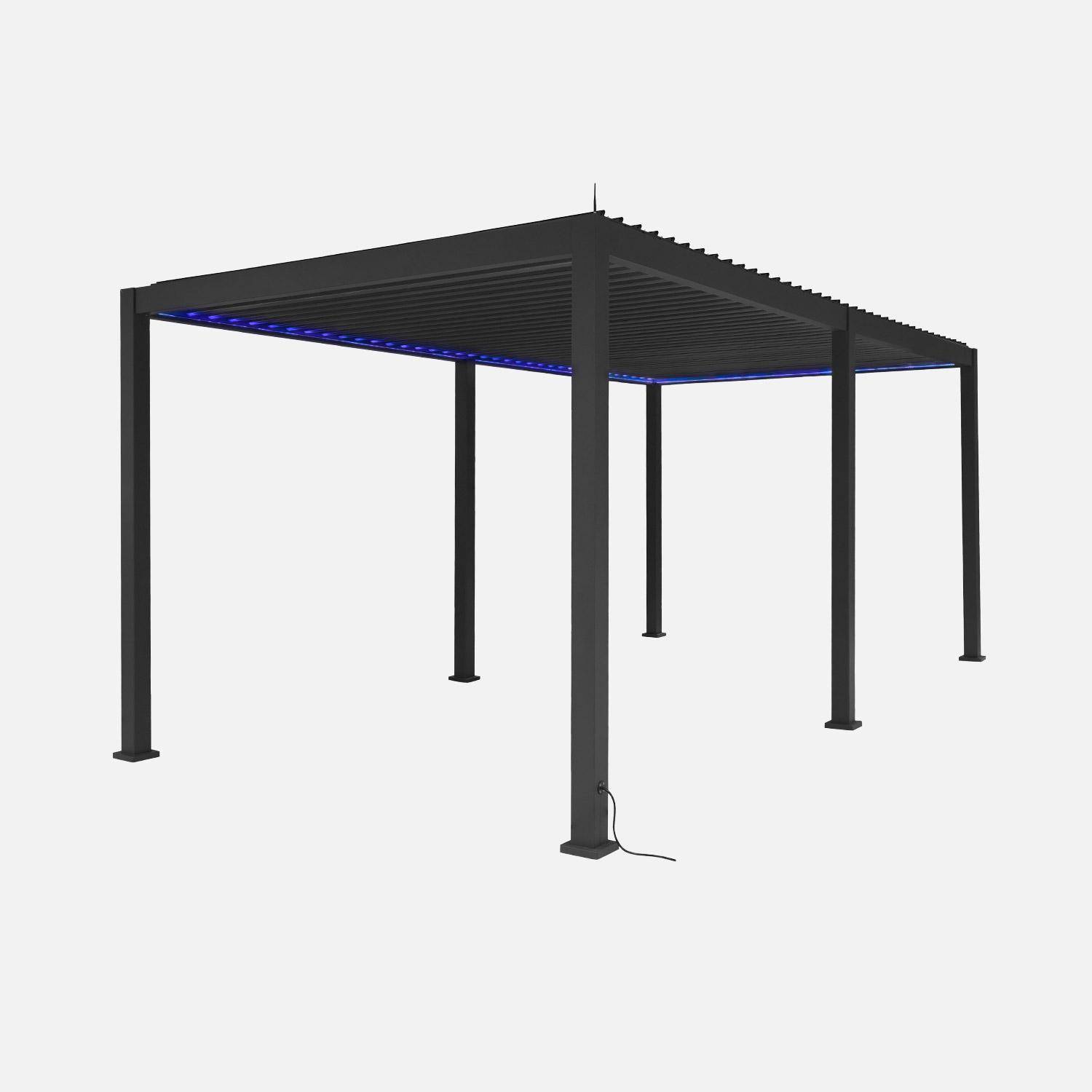 Triomphe 3x6m LED - Pérgola bioclimática 3x6m eléctrica de aluminio con iluminación LED