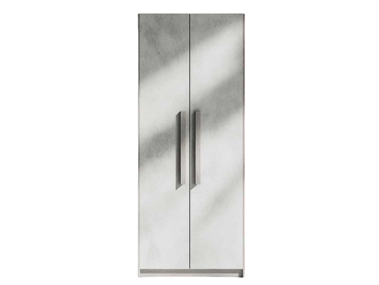 Armario Alto de Almacenamiento Puertas de Madera Blanco para Sala de estar 180cm
