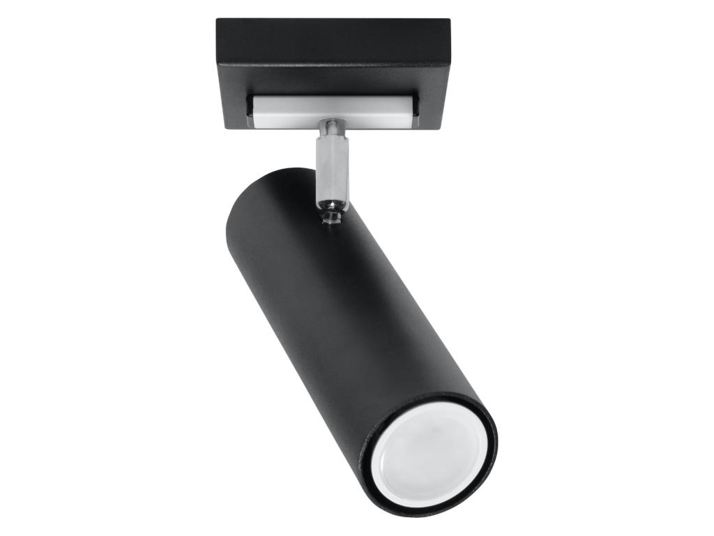 Lámparas de techo Direzione moderno de acero - 1 fuentes luminosas - L.8 x A.20 cm - negro