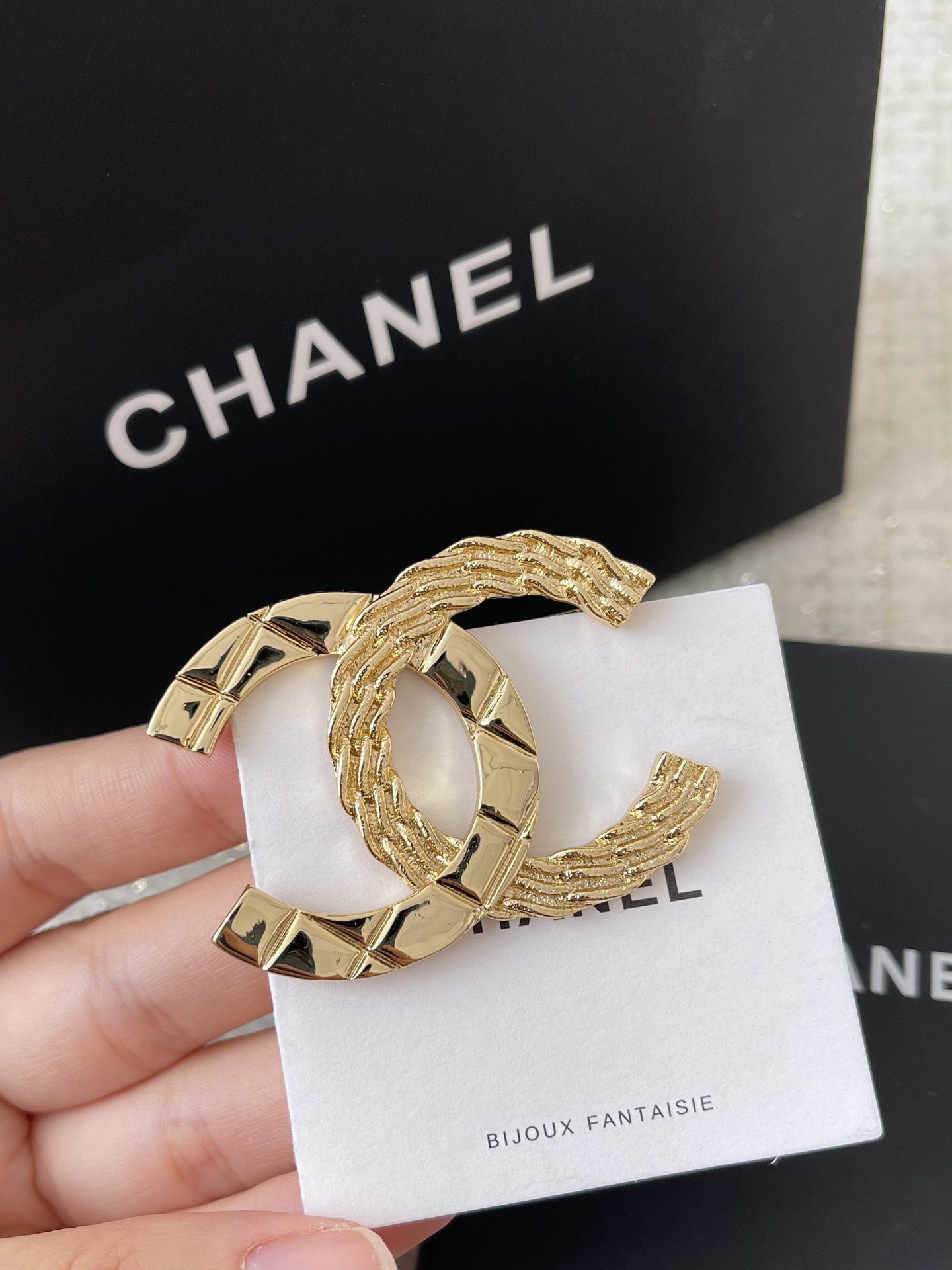 Chanel Light Gold CC Brooch - Original Replica Club