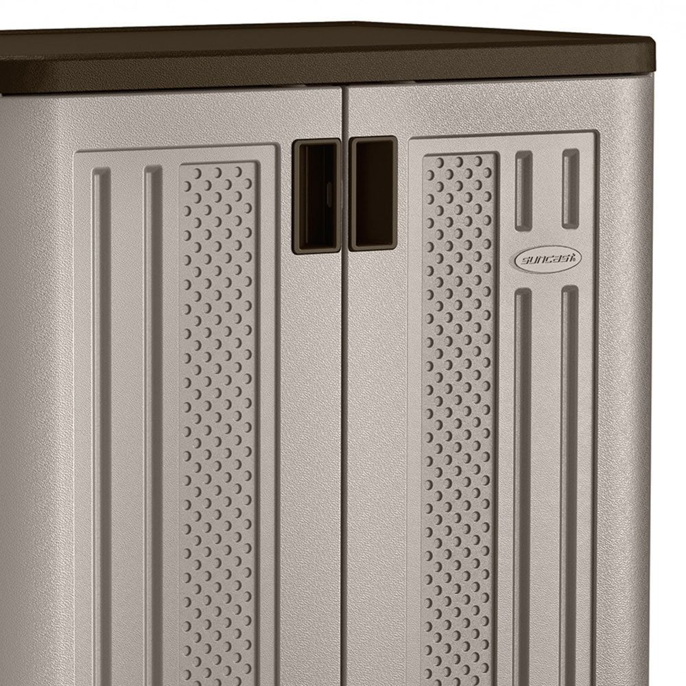Suncast 2-Shelf Resin Base Cabinet, Platinum Metallic - Image 27