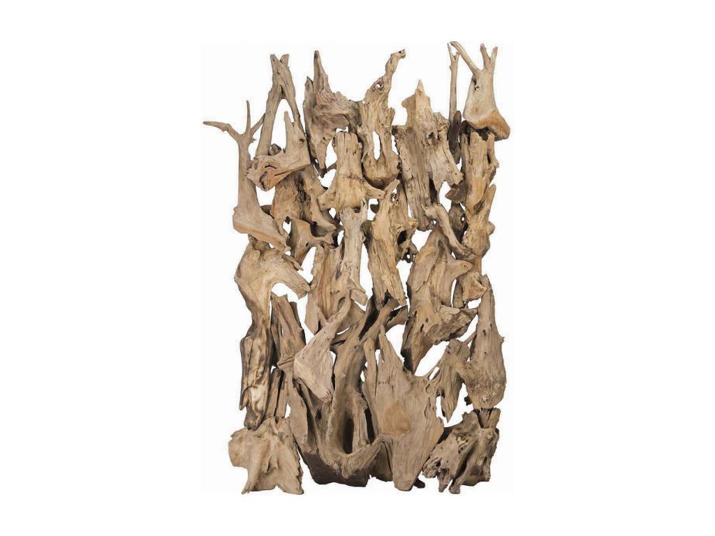Biombo Madera Teca Natural 120x40x200 Cm