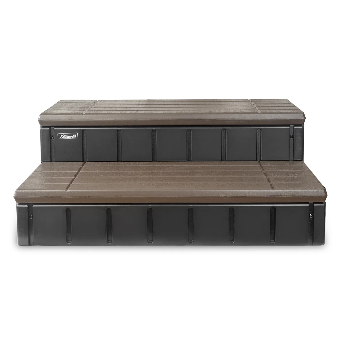 XtremepowerUS Hot Tub Steps With Storage, Spa Step, 36" Length, Camper/Deck Steps, Anti-Slip Brown - Image 5