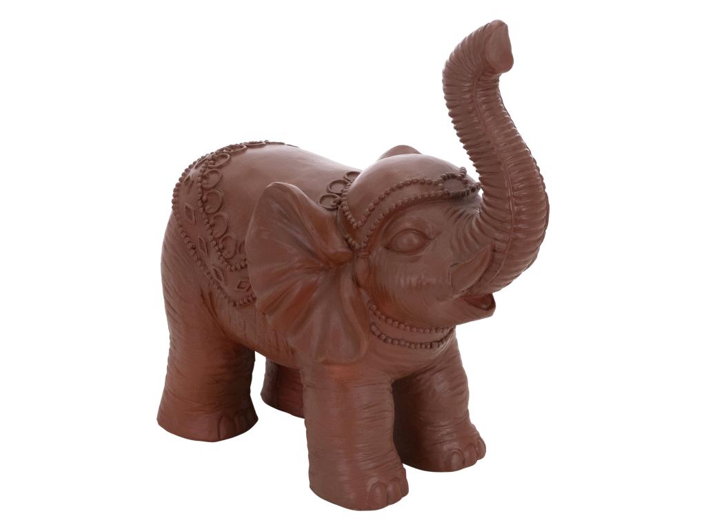 Figura decorativa elefante 36 x 19 x 39 cm marrón de jardín de óxido de magnesio