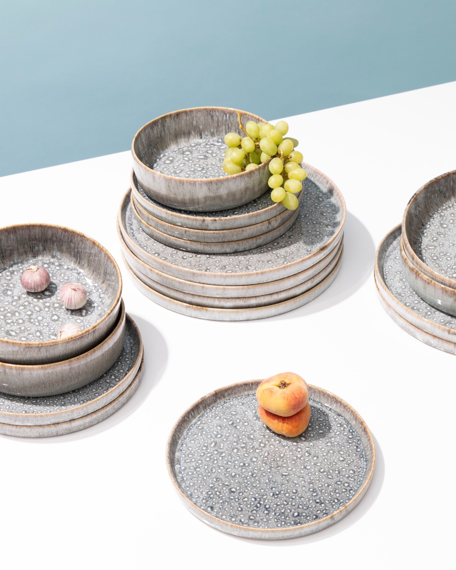 Cordoama Geschirr-Set modern grau 24-teilig