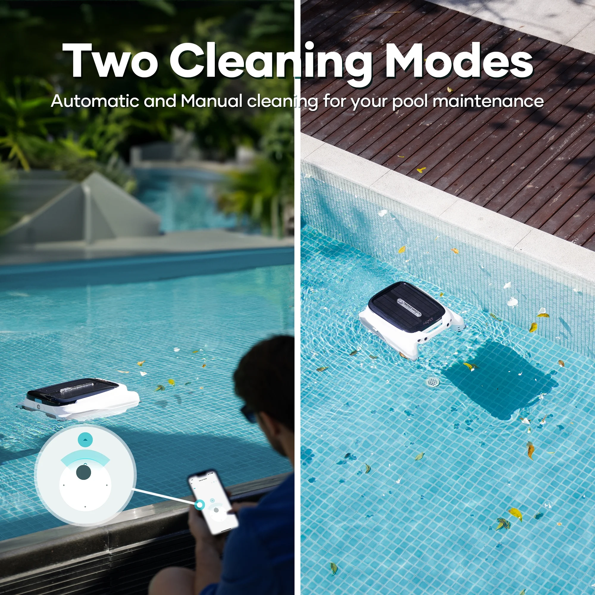 Aiper Surfer M1 Automatic Pool Skimmer Robotic Surface Cleaner with App Control & Solar Powered - Image 7