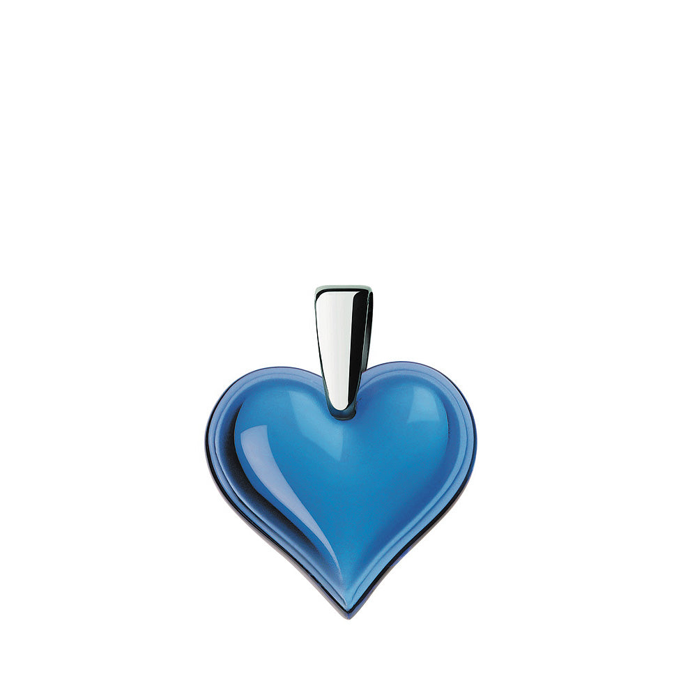PENDENTIF AMOUREUSE BEAUCOUP - CRISTAL BLEU SAPHIR, ARGENT