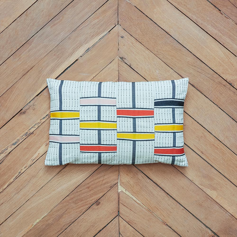 Coussin Kente tissé - Gingembre