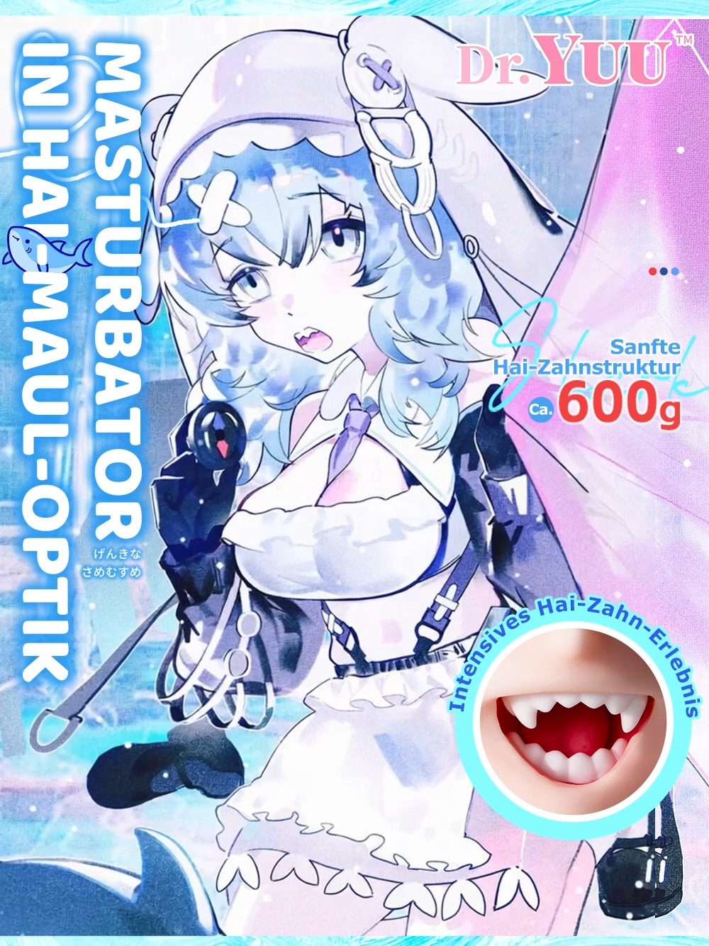 Dr.YUU Mund-Masturbator im Hai-Design | Versand aus Asien – Lieferzeit ca. 10-18 Werktage - DR.YUU™