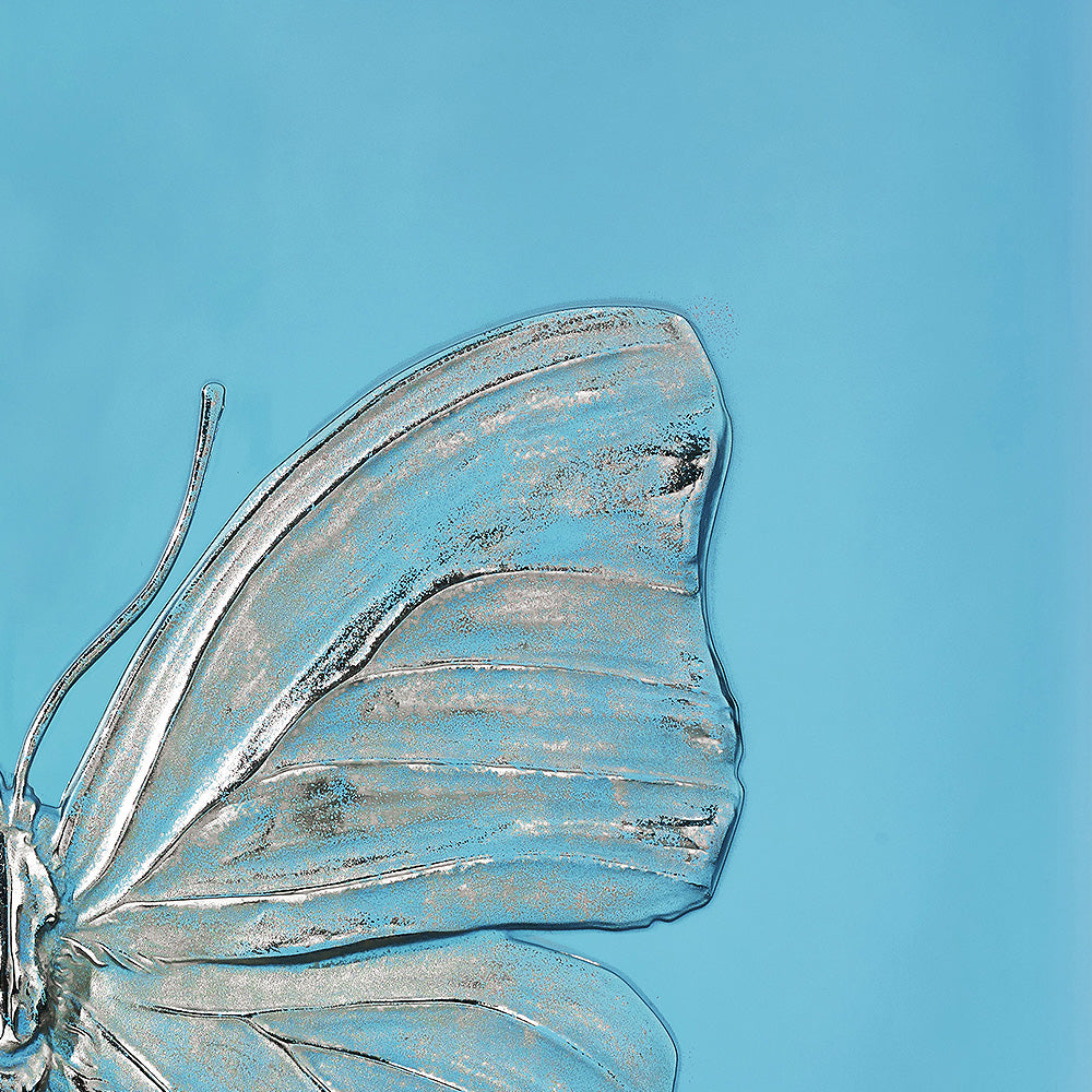 ETERNAL LOVE DAMIEN HIRST & LALIQUE 2015 - CRISTAL TURQUOISE, TAMPONNÉ PLATINE