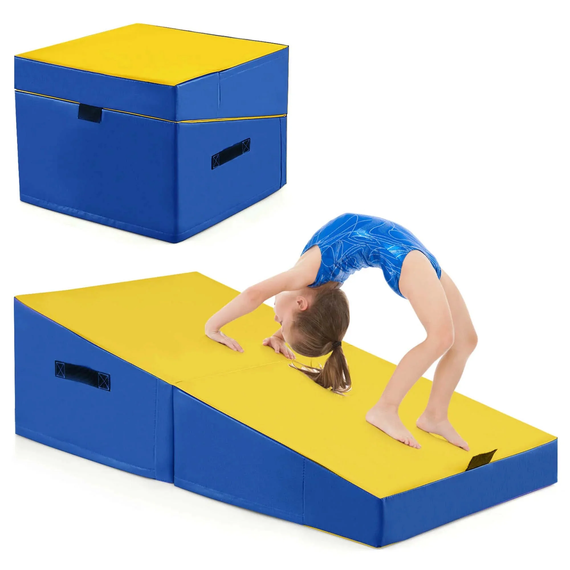 Costway Folding Gymnastics Incline Mat, 48 x 24 x 14 in - Image 20 Costway Folding Gymnastics Incline Mat, 48 x 24 x 14 in - Image 20