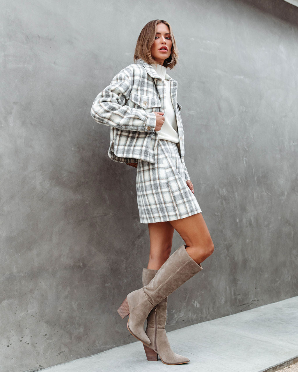 All On Me Plaid Jacket - Se7enfashion