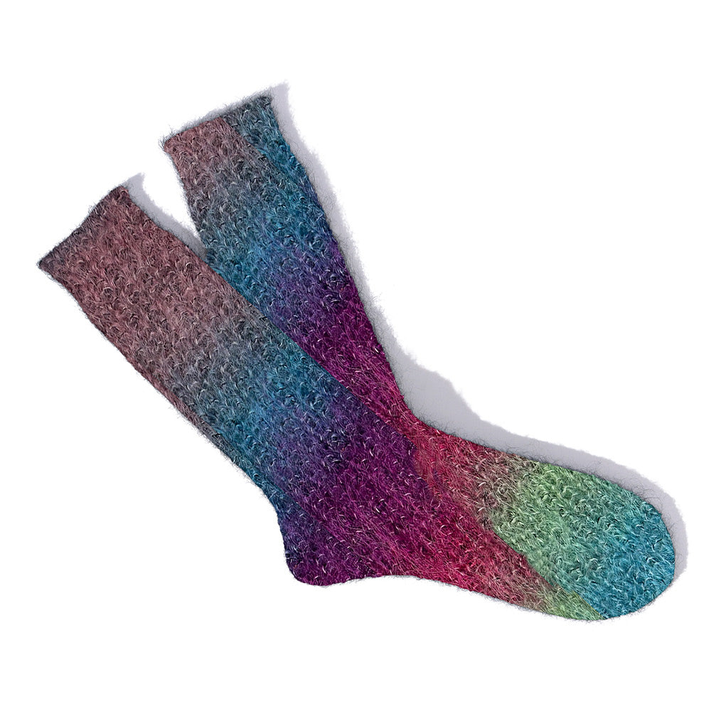 Anonymous ISM - Chaussettes Mohair Rib Crew - Multicolore 90