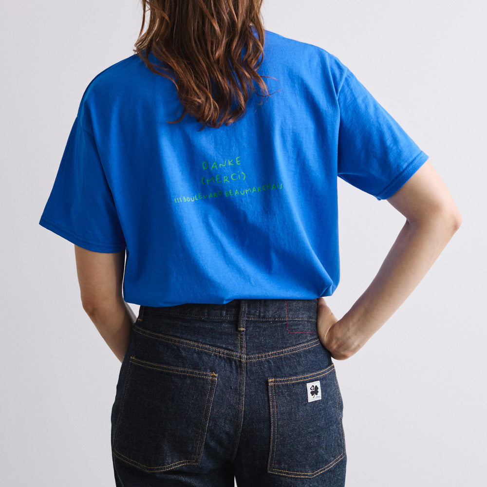 Merci - T-Shirt Bitte - Bleu