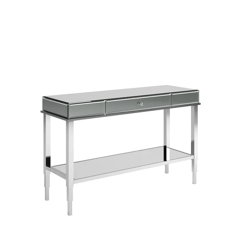 iNSPIRE Q Bold Camille Mirrored Console Table TV Stand with Drawer