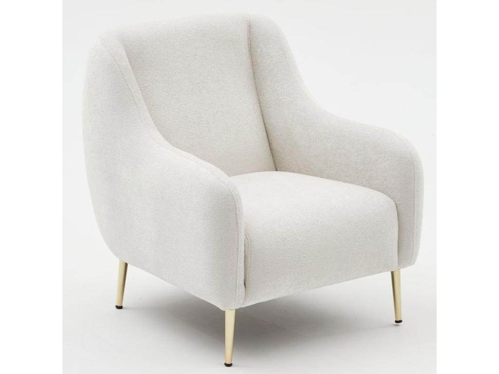 Sillón Joliven 308 De color marrón claro 77x70x70cm Tapiz Patas
