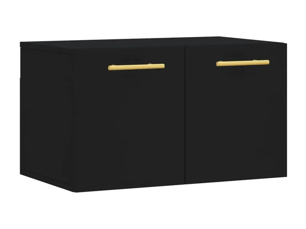 Armario de pared Kavehomedeco de ingeniería negro 60x36.5x35 cm 85026ZGJW