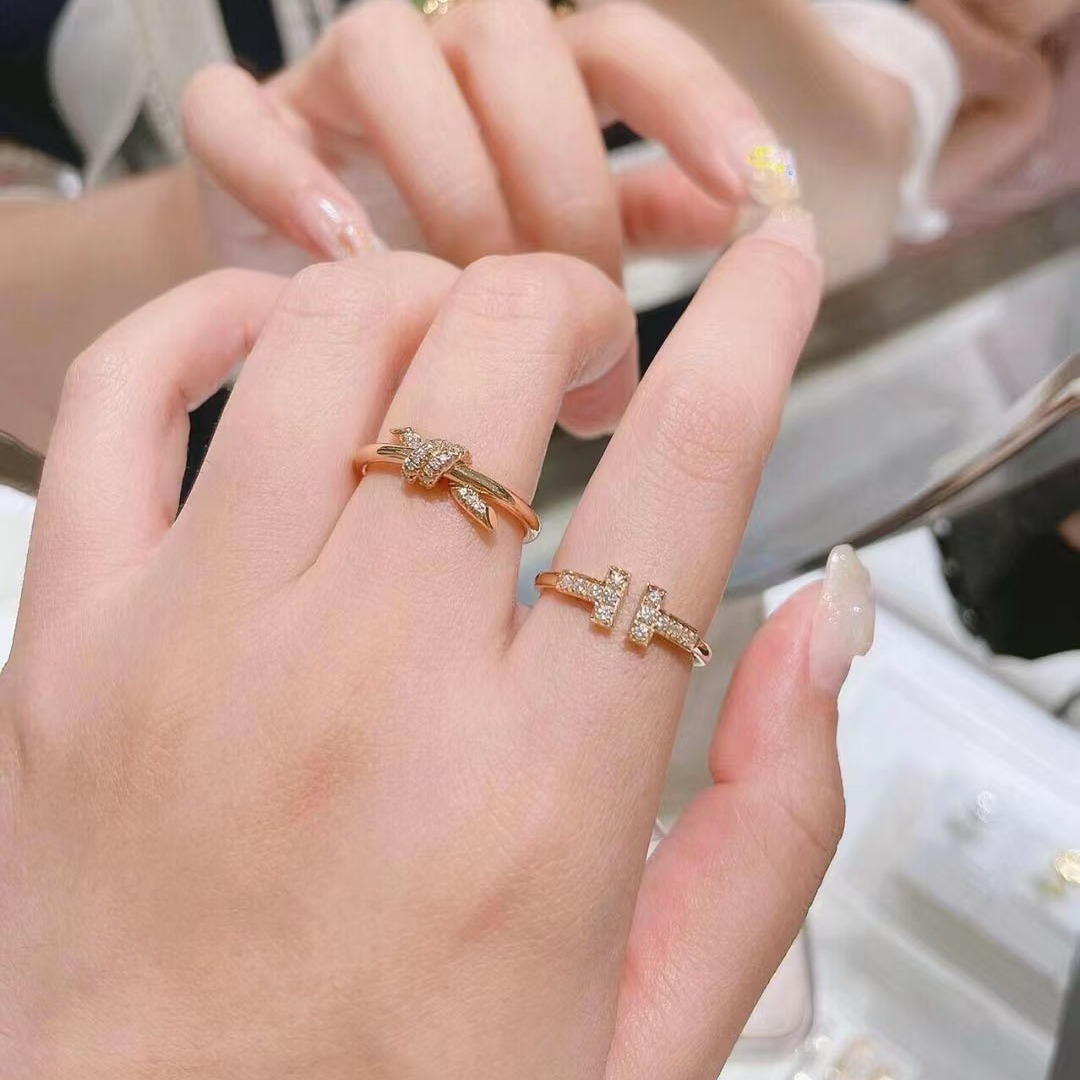 Tiffany Doube T Rings - Original Replica Club