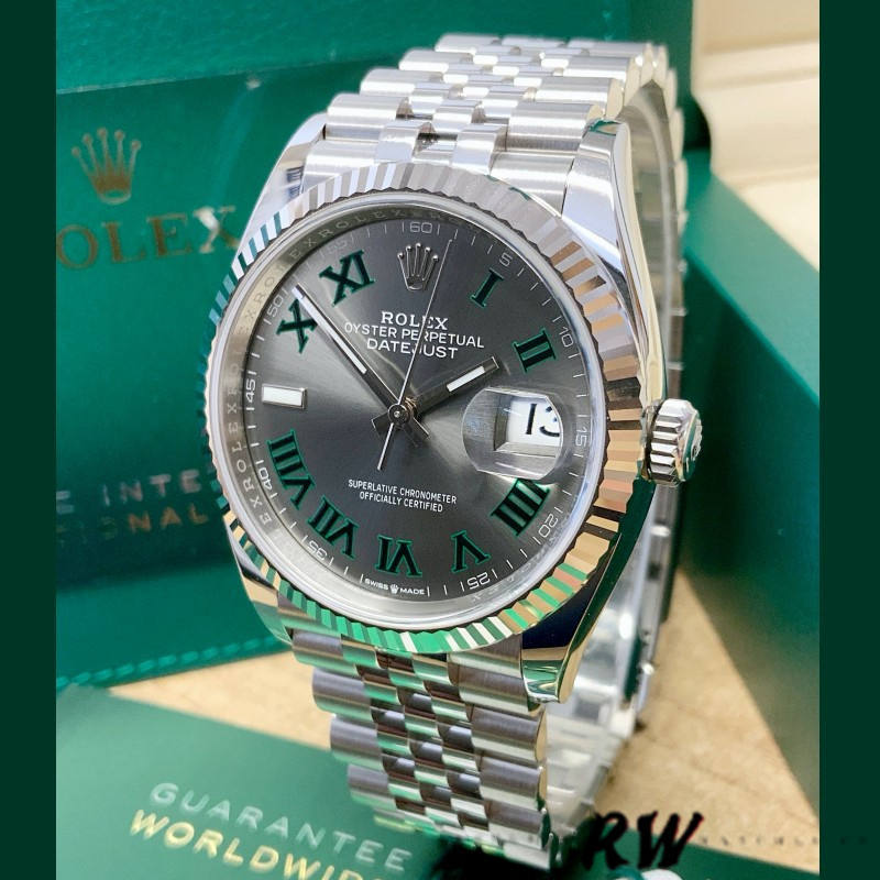 Rolex Datejust 126234 Slate Grey Wimbledon Dial 36MM Unisex Replica Watch