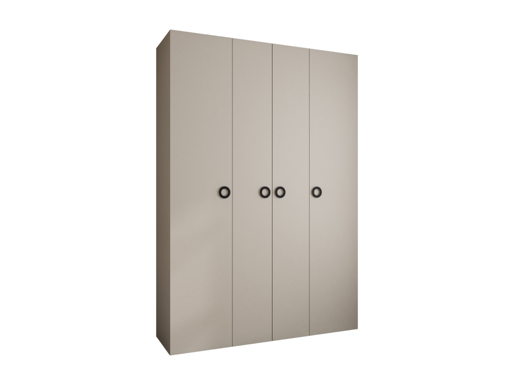 Armario Como 1 con puertas batientes 245,5/170/40 4 puertas (cachemira/negro)