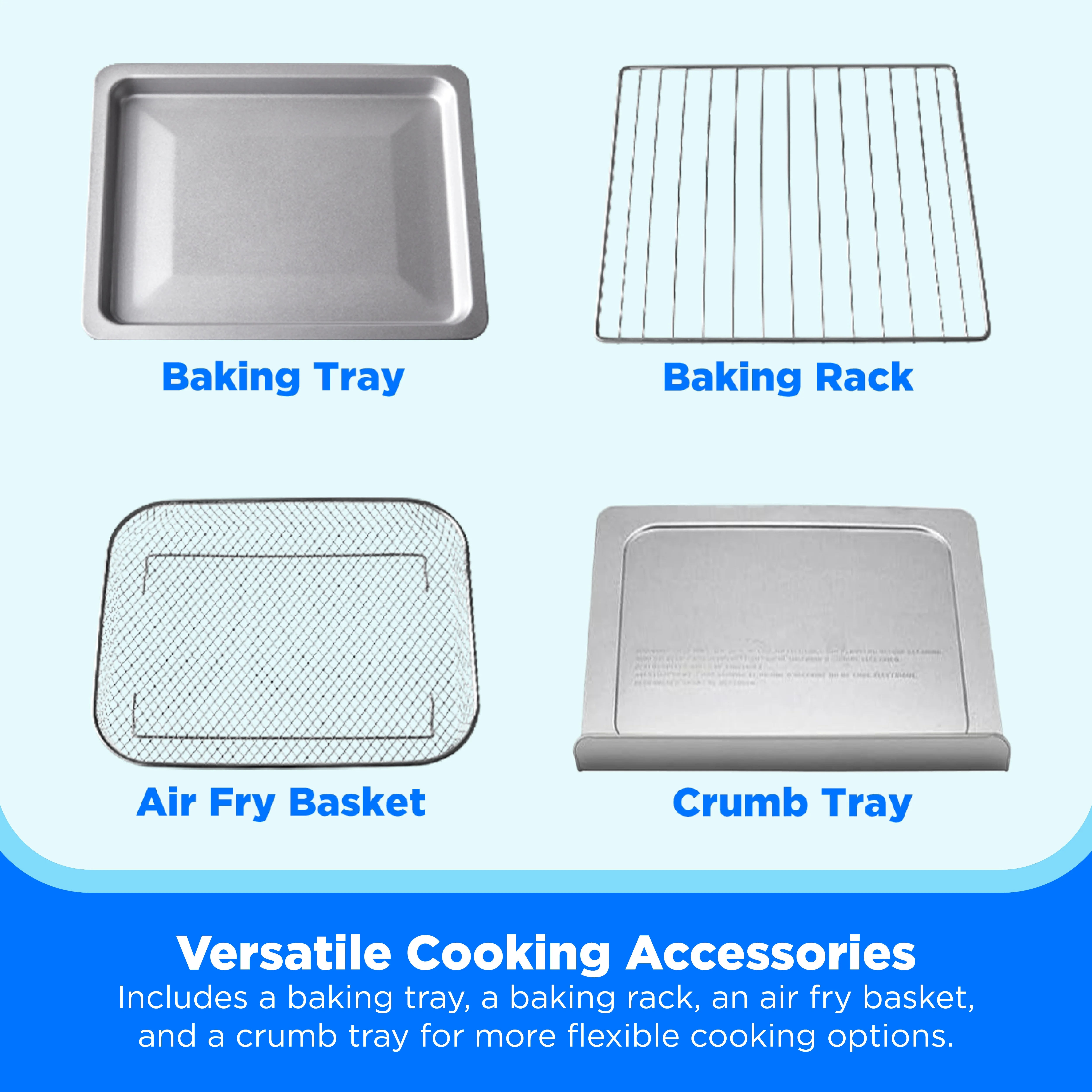 Midea Flexify French Door Air Fryer, Pizza Oven and Toaster Oven, Stainless Steel, New - Image 15