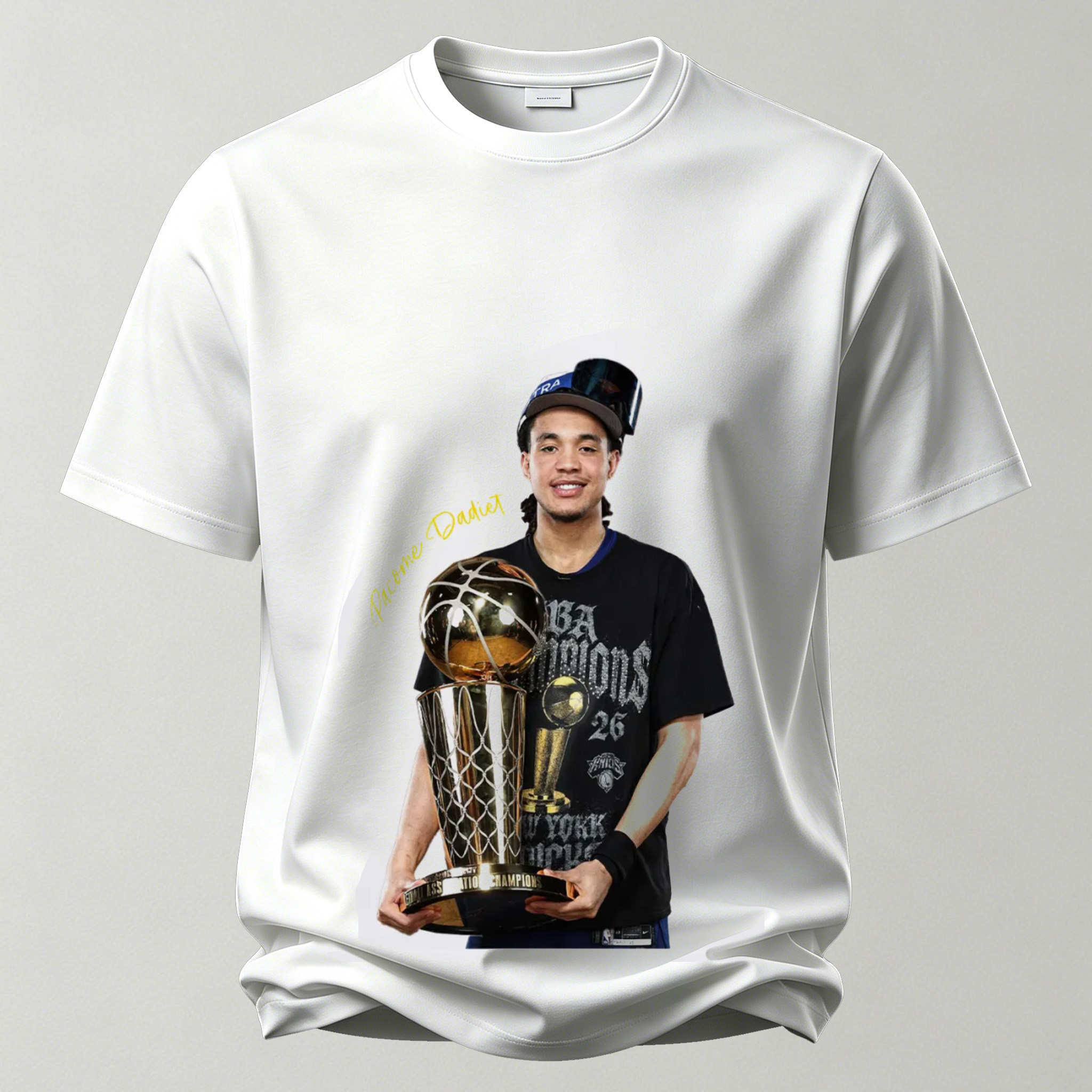 Pacome Dadiet New York Knicks Printed Unisex Oversized T-shirt