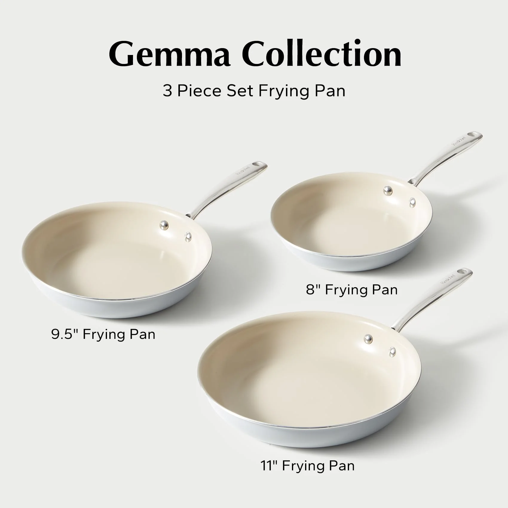 Redchef Non Stick Ceramic Frying Pan Set Ceramic Pans for Cooking Stainless Steel Handle - Image 23