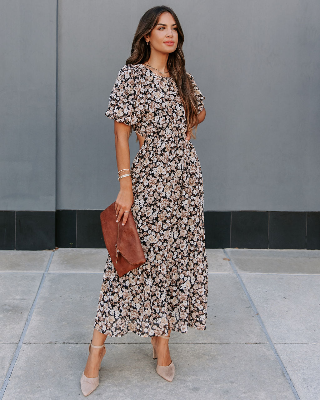 Bristol Floral Cutout Maxi Dress - Se7enfashion