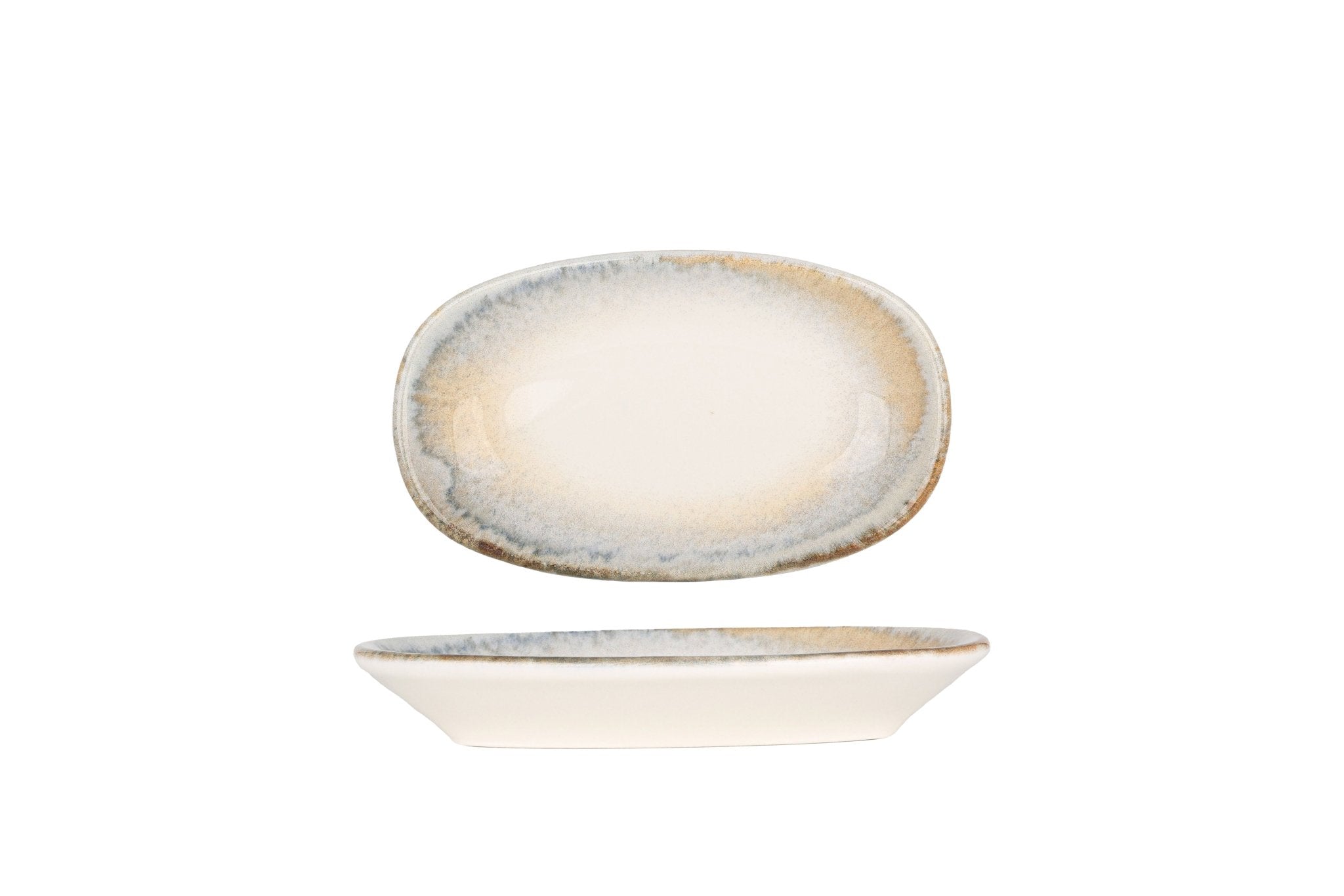 Bonna Serveerschaal - Knidos - Porselein - 15x8.5 cm - set van 4