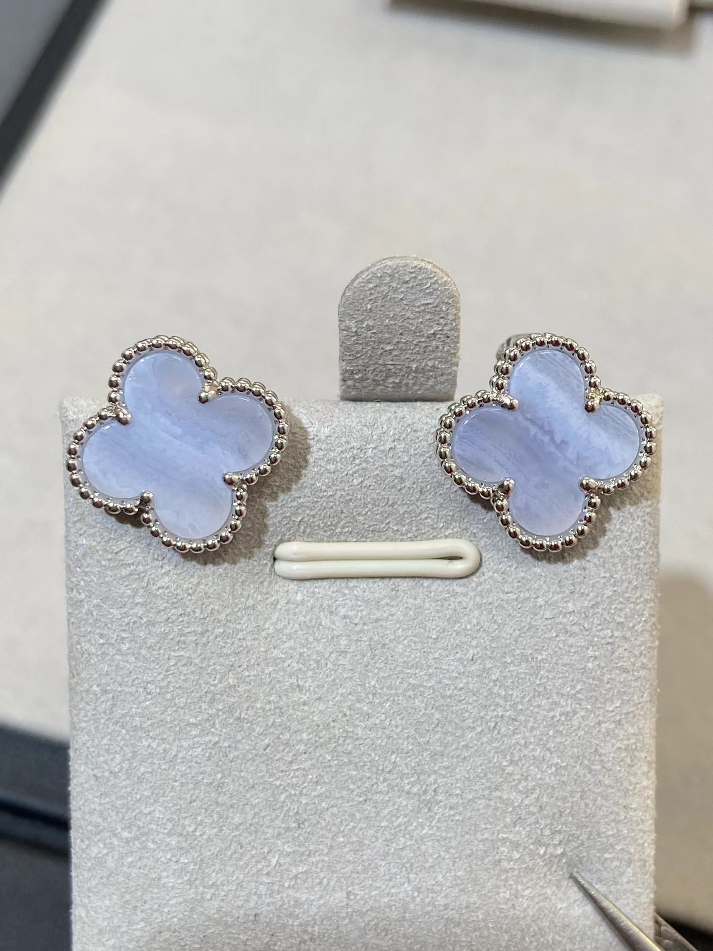 VCA Fog Purple Clover Earrings - Original Replica Club