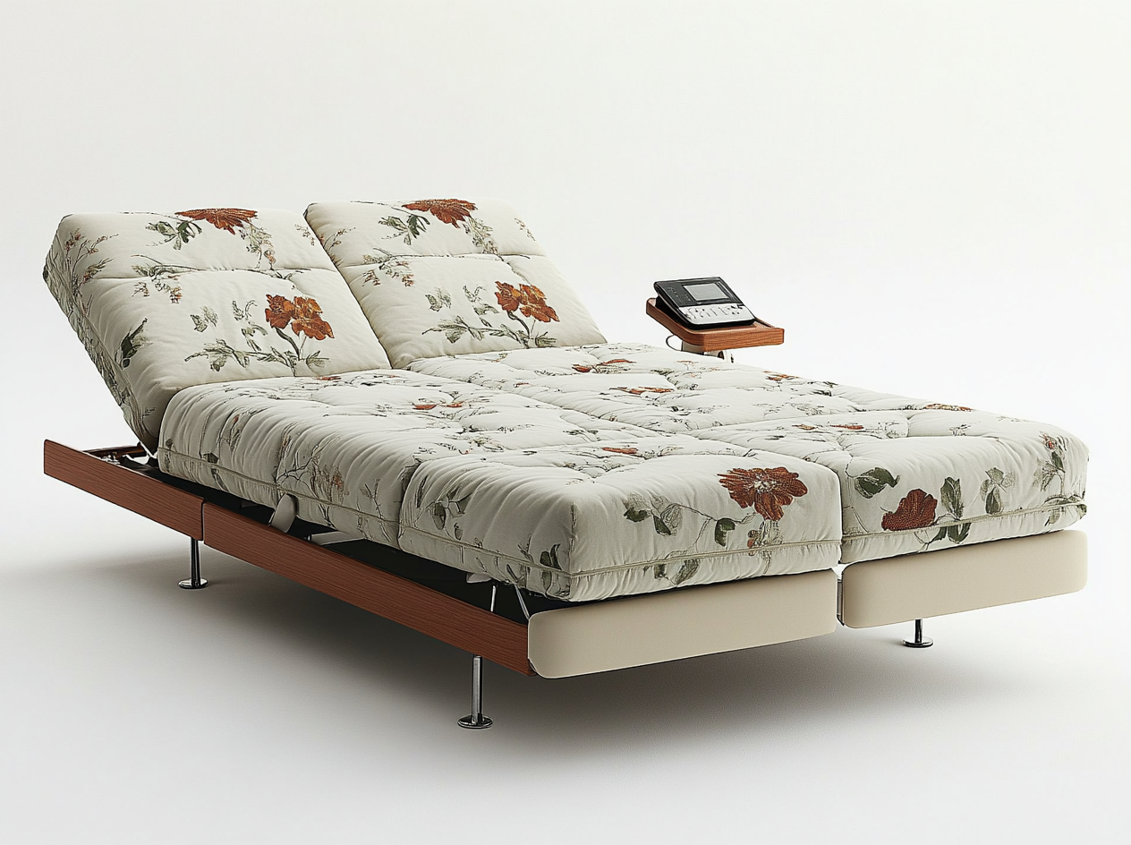 Cama articulada floral para dormitorio clásico con mando electrónico