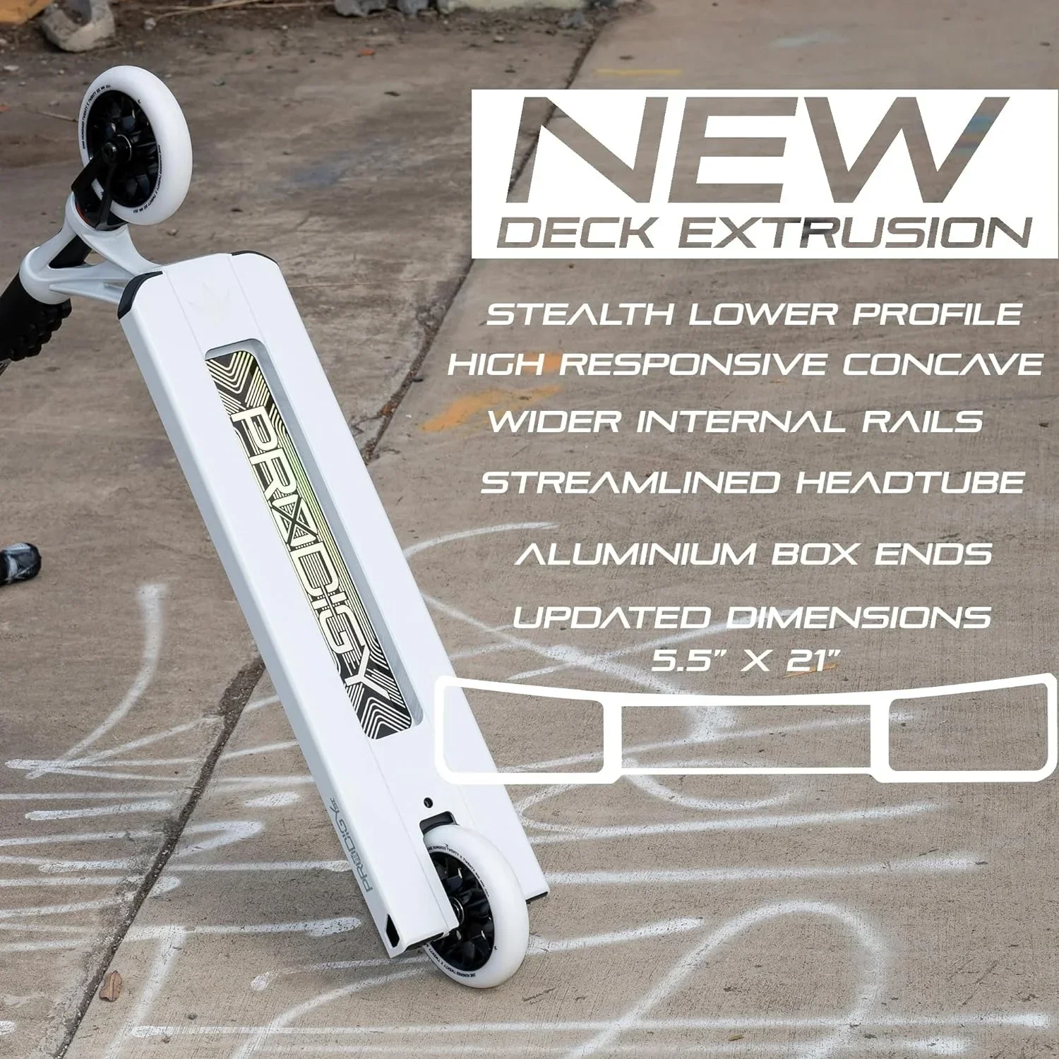 Envy Prodigy X Street Complete Scooter, White, 5.5 x 21 in - COMPPROXSTWH - Image 5 Envy Prodigy X Street Complete Scooter, White, 5.5 x 21 in - COMPPROXSTWH - Image 5
